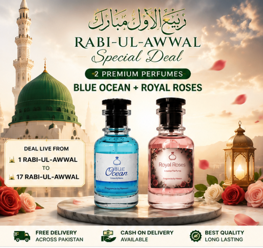 🌙 Rabi-ul-Awwal Special Deal — 2 Premium Perfumes for Rs. 4,500 🌙